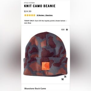 carhartt camo beanie